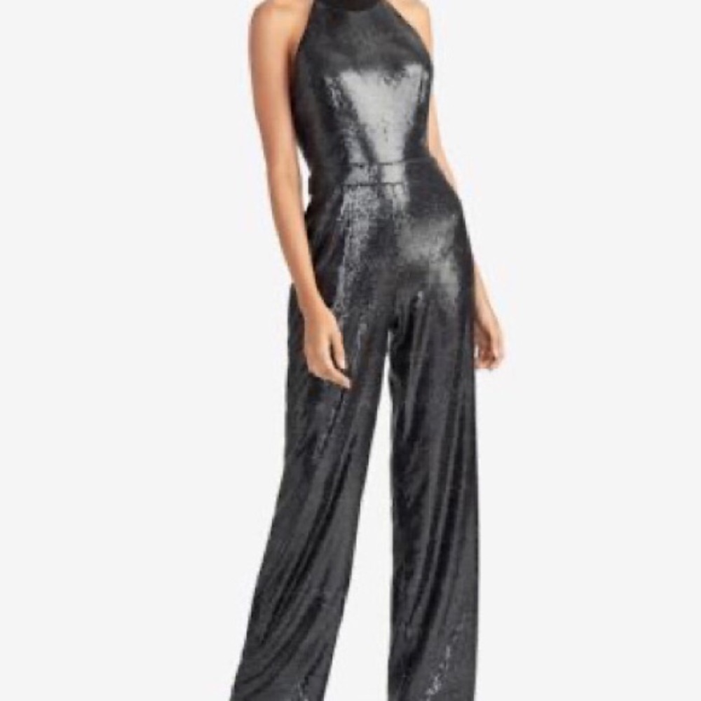 ⚡️⚡️Rachel Roy Sequin Halter Jumpsuit Black